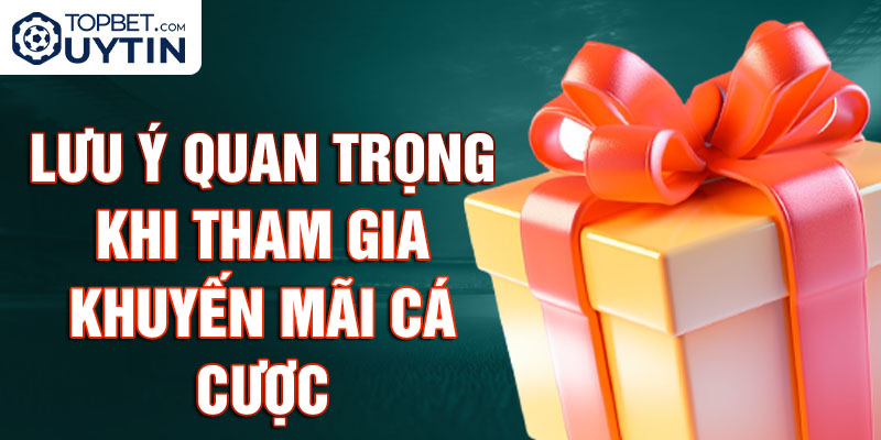 Lưu ý quan trọng khi tham gia khuyến mãi cá cược